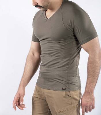 Taktik Outdoor Günlük T-shirt Erkek Kısa Kollu Pamuklu Elastan Esnek Ter Emer TTHIN03 - 7