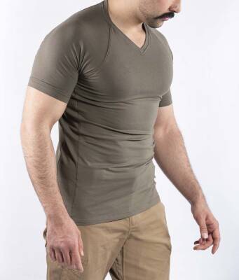 Taktik Outdoor Günlük T-shirt Erkek Kısa Kollu Pamuklu Elastan Esnek Ter Emer TTHIN03 - 11