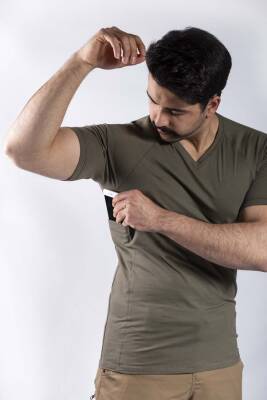 Taktik Outdoor Günlük T-shirt Erkek Kısa Kollu Pamuklu Elastan Esnek Ter Emer TTHIN03 - 18