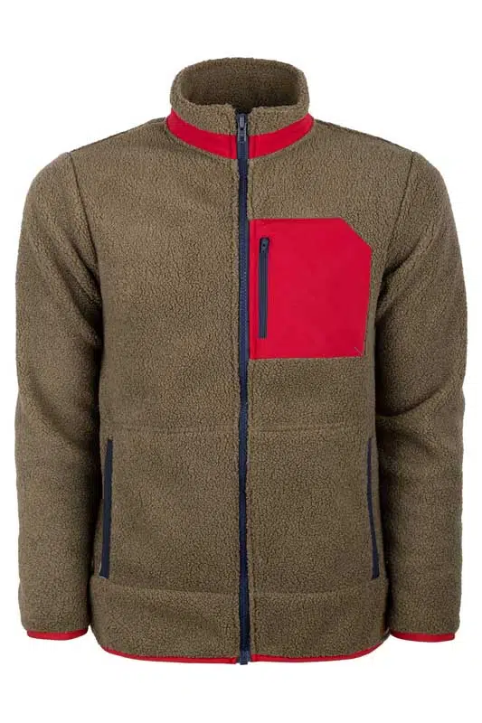 Outdoor Erkek Polar Üst WOLY01 - Kahve - Bordo