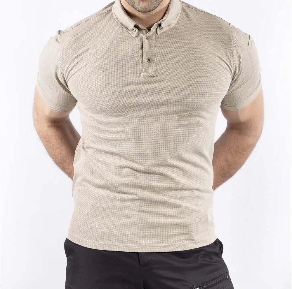 Outdoor Günlük Erkek Kısa Kollu T-shirt Pamuklu TLAC01 - AÇIK BEJ
