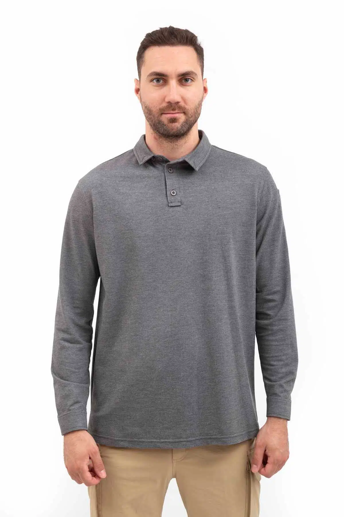 Outdoor Günlük Erkek Uzun Kollu Sweatshirt Pamuklu TLAC04 - FÜME