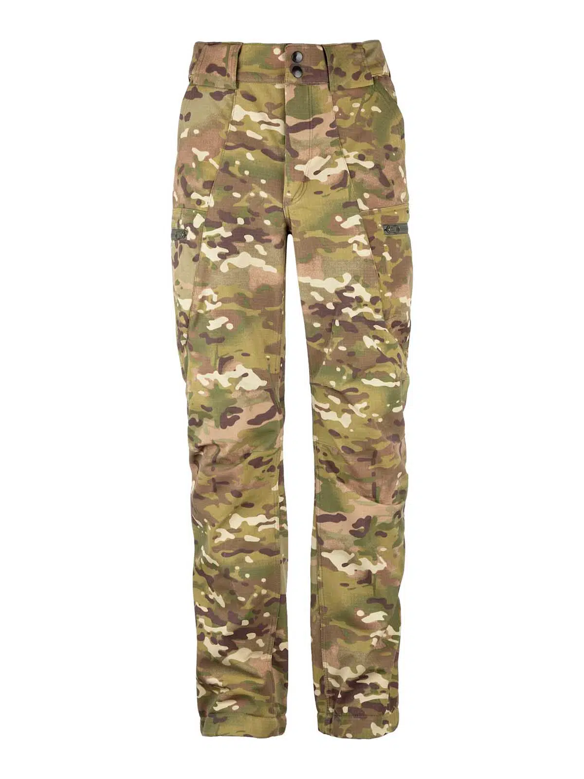 Outdoor Softshell Erkek Pantolon Polarlı Su Geçirmez Kayak SHELLHT12 - HAKİ MULTİCAM