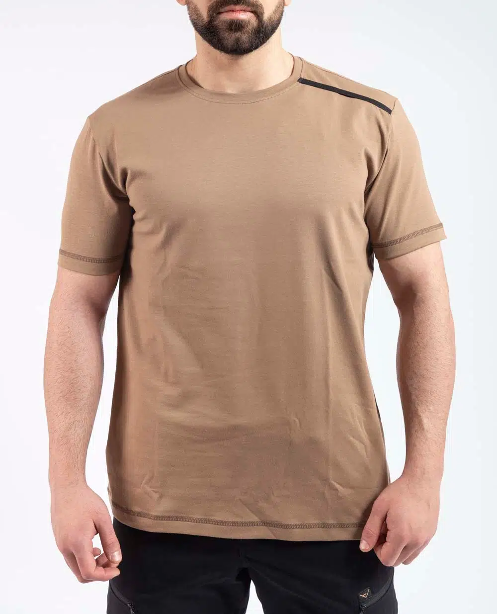 Outdoor T-shirt Günlük Pamuklu Basic Erkek BASETI03 - BEJ
