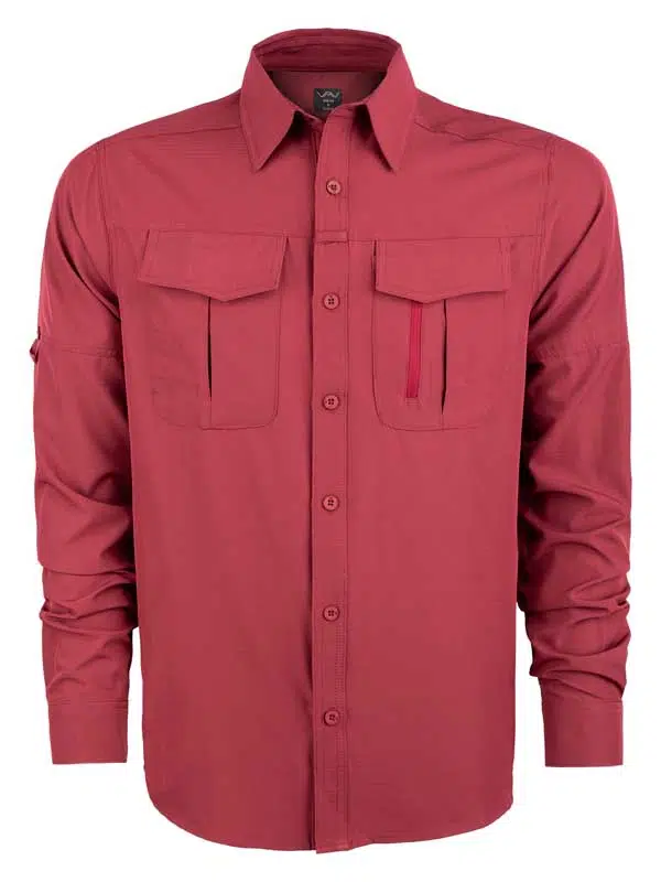 Outdoor Tactical Gömlek Esnek Fit Erkek TACFLEX02 - BORDO