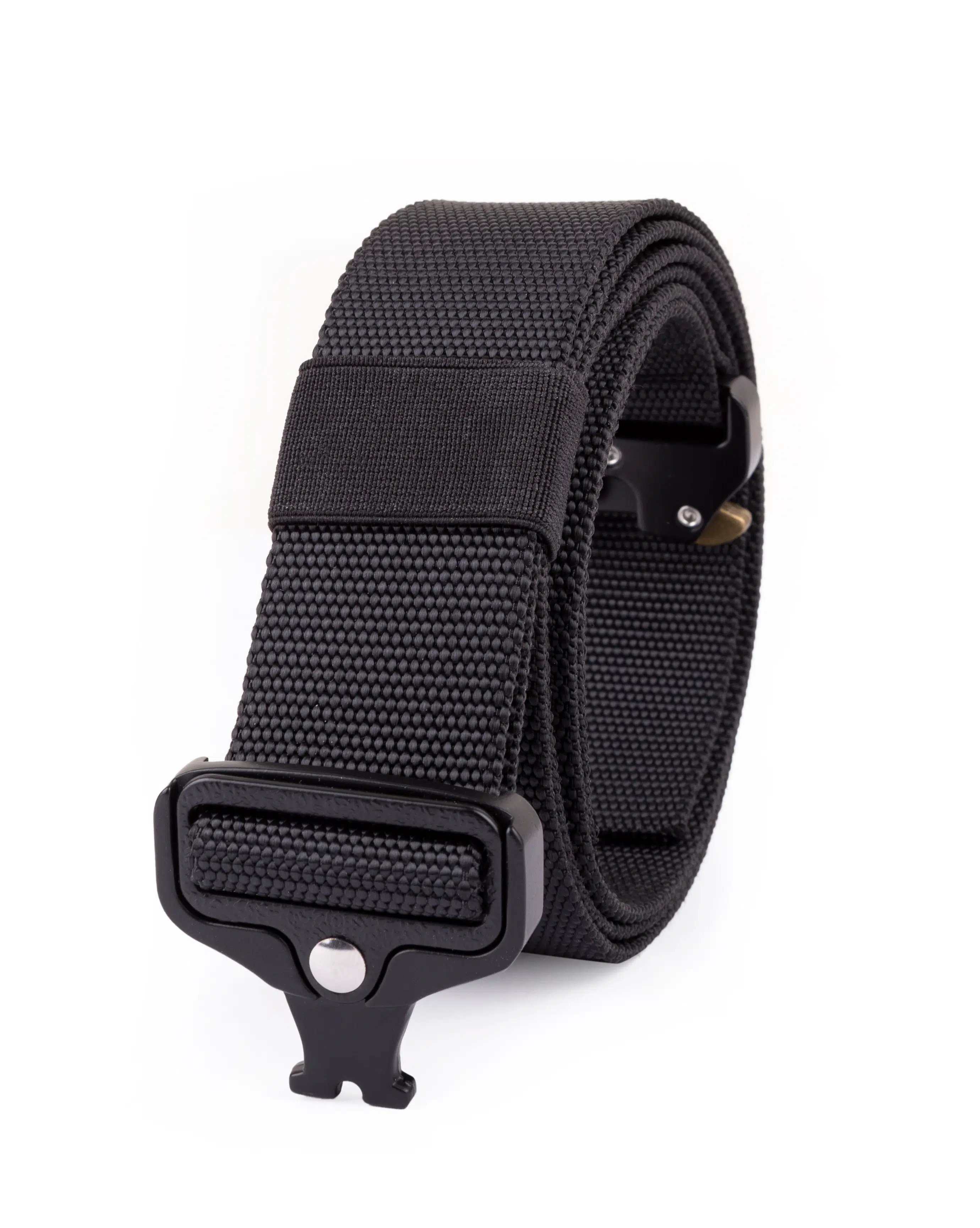 Outdoor Taktik Kemer Dayanıklı Polyester Sık Dokuma Çelik Tokalı TKTK-KMR02 - SİYAH