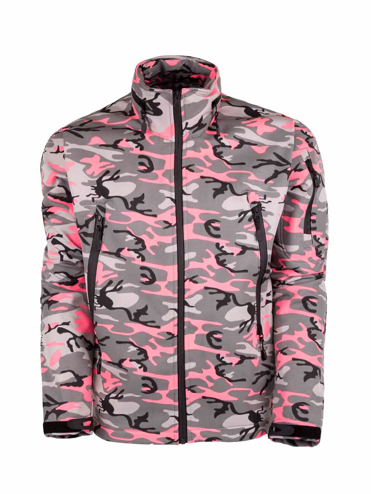 Tactical Outdoor Softshell Erkek Mont SHELLHT04 - PEMBE MULTİCAM