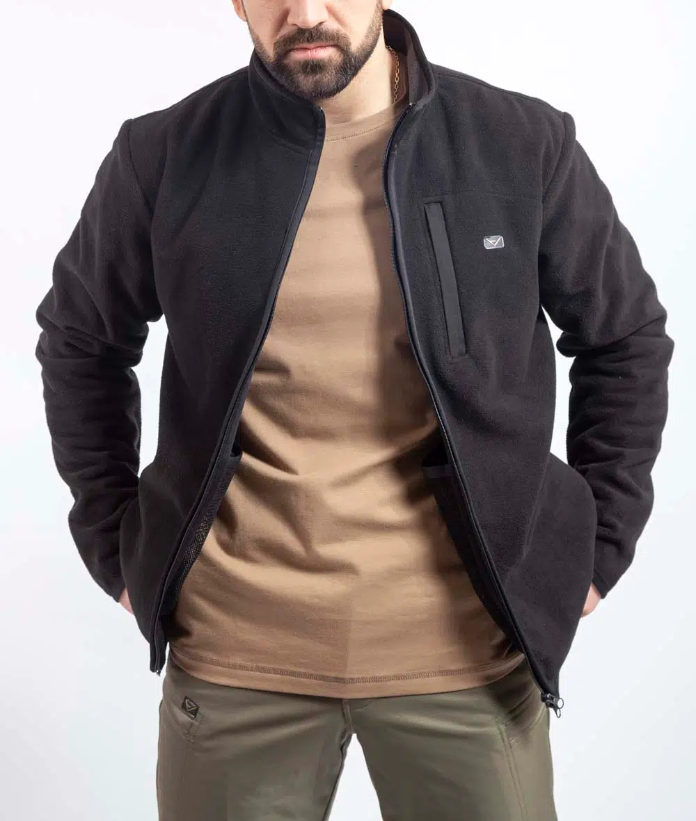 Tactical Outdoor Su Geçirmez Erkek Polar Sweatshirt Tüylenmez POLTAC03 - SİYAH