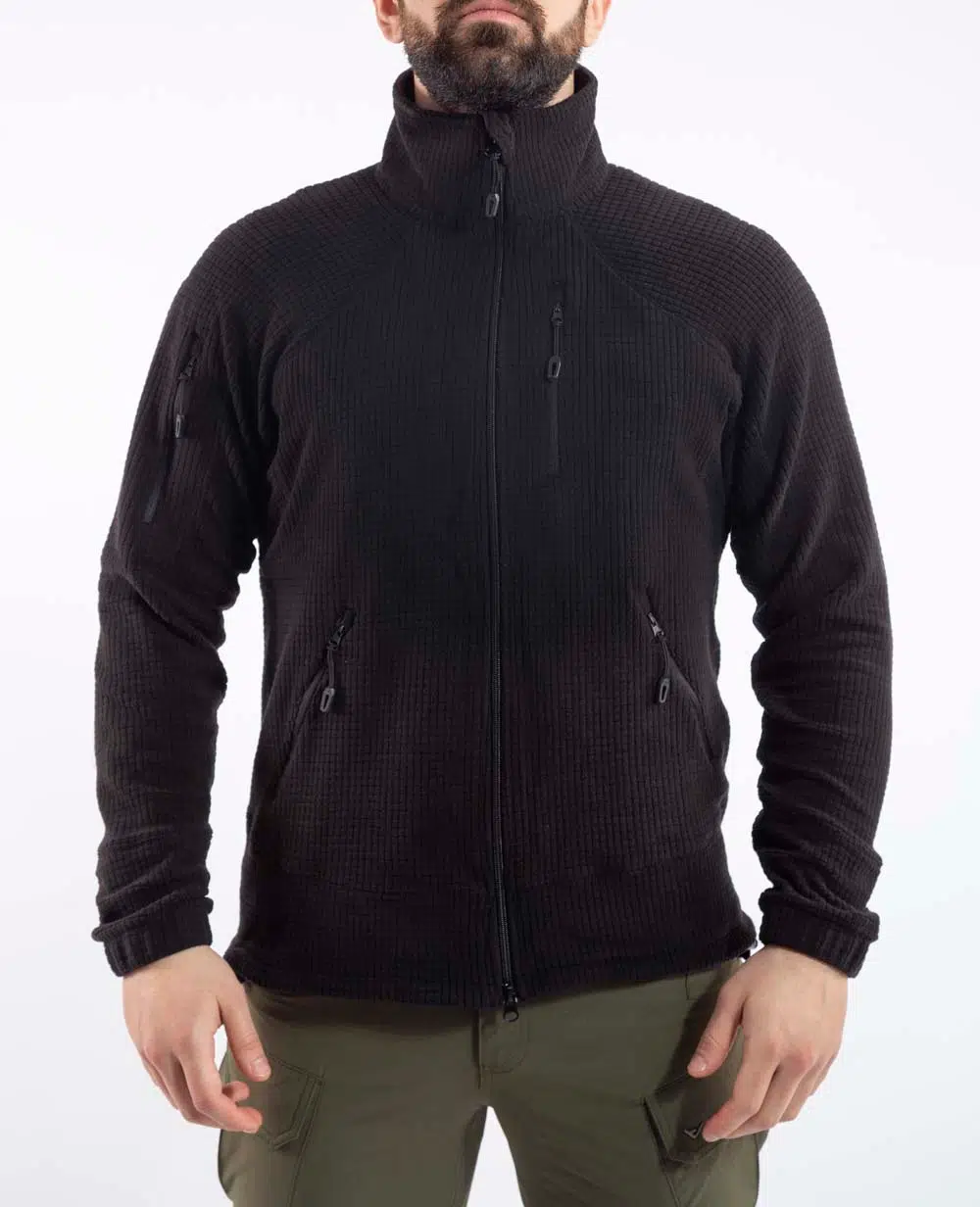 Taktik Outdoor Erkek Petek Polar Sweatshirt Tüylenmez POLTAC04 - SİYAH